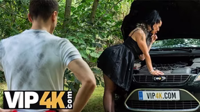 MATURE4K. Gorgeous Texas Patti is having kinky sex with a huge cock in the woods