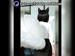 Lewd Futa Fox Boss Tempted Me in the Office