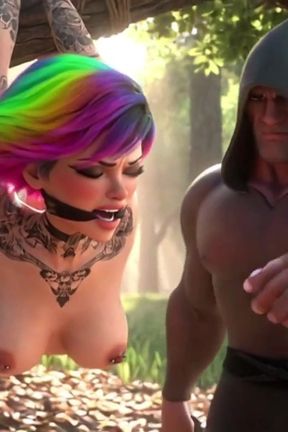 Hairy Feminist Bound &amp; Whipped - Merciless Male Domination