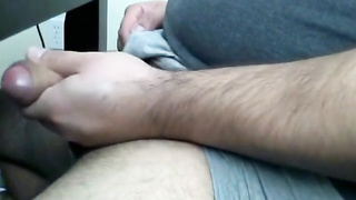 Chubby uncut bear on cam