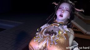 3D Sexy Asian Babe Cheating with Big Black Dick