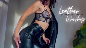LEATHER WORSHIP - STRIP TEASE AND DENIAL
