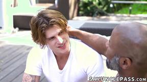 ”Twink Kyle Michaels got his first monster cock session with Joe Silver”