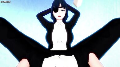 Himeno from Chainsaw Man Gives An Amazing Footjob!