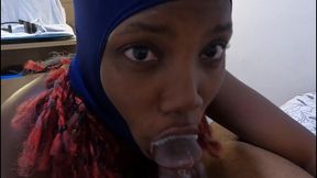 ebony bitch ski mask in the mood to have naughty fun with a big black dick sexy cum swallowing - jhodez1