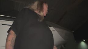 Anna Rain Sneaks into Garage for Littering - Blonde Smoking Big Tits Fetish