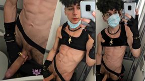 TikTok eBoy EXPOSED - huge dick on plane