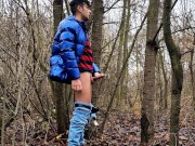 Middle eastern young guy with thick dick cums public