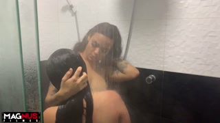 my friend and I in the shower ended up making out