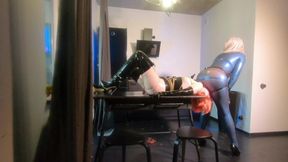 Sweet creampie and spicy food obsession morning, home latex fetish intimacy