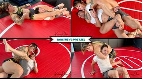Kortney's Pretzel - Kortney Olson Smashes Her Smaller Male Opponent in This Mixed Wrestling & Muscle Domination Video - She Twists and Wraps Him Up Like a Pretzel - UltraHD (MP4)-