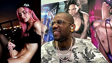 Transgender Super Hero Jerking Off And Cumming All Over Her Face And Body, AI Generated
