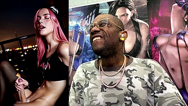 Transgender Super Hero Jerking Off And Cumming All Over Her Face And Body, AI Generated