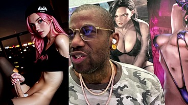 Transgender Super Hero Jerking Off And Cumming All Over Her Face And Body, AI Generated