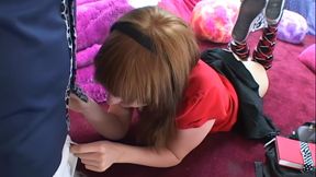beau marie bangs her mouth with ice cream before sex