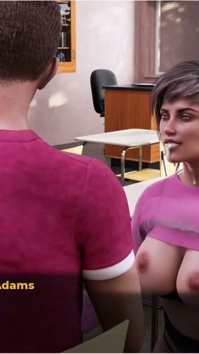 Milfs of Sunville #19 - Johannes and Sophia spend the morning together ... Mrs. Adams gave Johannes a blow job   Clip 3