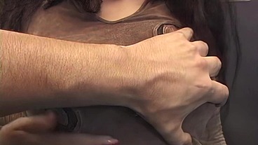 Melody Magic's big, natural breasts jiggled as she rode our cock in the cowgirl position