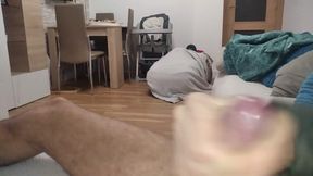 Little Man with Hairy Balls Hits His Fat Cock Hard and Gives You His Milk