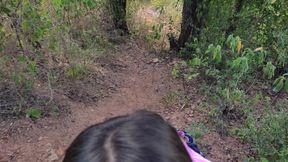 Latina Teen Gives a Blowjob in the Woods