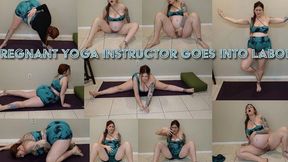 Pregnant yoga instructor in labor receives fucked hard