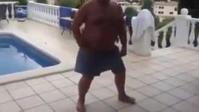 Fat Latin Daddy Strips Outdoors with His Bear 2