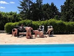 Mistress Lunatika - Multiple Caning At The Pool Full Clip