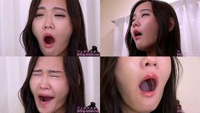 Narumi Hirose - CLOSE-UP of Japanese cute girl YAWNING - MOV 1080p