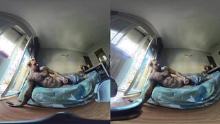 VR 180 8K Taunting you in the bed , fapping , edging and muddy chat POINT OF VIEW Teaser ( total fasten on OF )