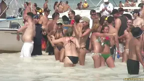 Amateur Cowgirl Takes Ocean Dip at Hot Beach Party Sex Frenzy