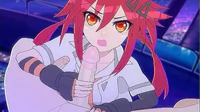 Neptune amp; Noires Steamy Orange Hearts Encounter in Vivid Detail
