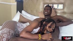 Ebony Slut Gets Pounded in Doggy Style and Missionary