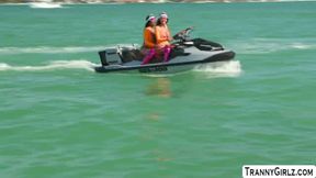 Loving the scene and the anal moment with two TS