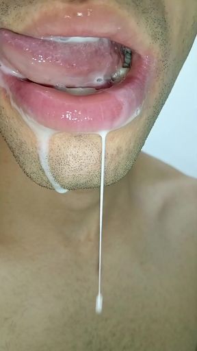 Epic moment from &quot;I want your milk in my mouth, tongue, long tongue fetish, sloopy, long tongue blowjob, playful tongue, kiss&quot;