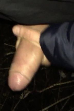Cumshot at the Cruising Area Full of Used Condoms - Cum on Used Condoms