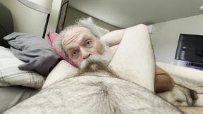 old hairy daddy bear worships cub cock