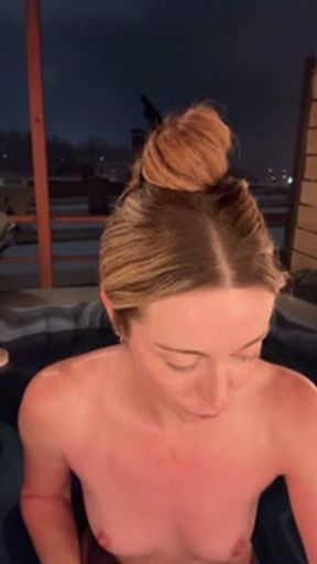 Public Hot Tub Jet Orgasm