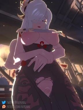 Rubbing A Dick Between Shenhe's Thighs - Genshin Impact Porn