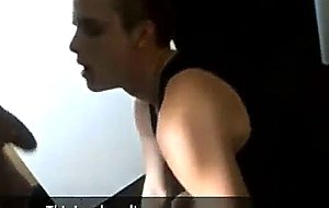 White bitch boy takes bbc