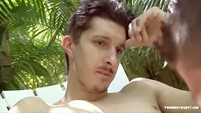 Outside Interracial Oral Trio