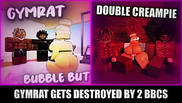 Hot GYMRAT Comes to Gym and Gets DOUBLE CREAMPIED BY 2 BBCS (ROBLOX)