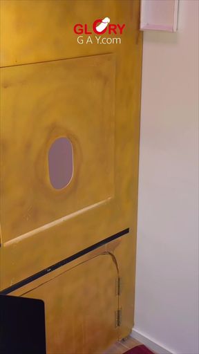 His First Gloryhole Visit Ends in a Geyser-like Cum Fountain