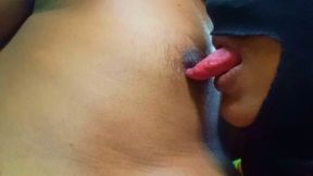 Ammu enjoy licks and savors his nipple with her tongue 117