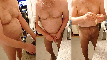 Strumpfhose und Kondom von einem Verehrer