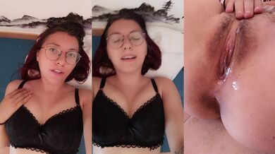 You watch as cuck having sex and lick my ebony pussy clean