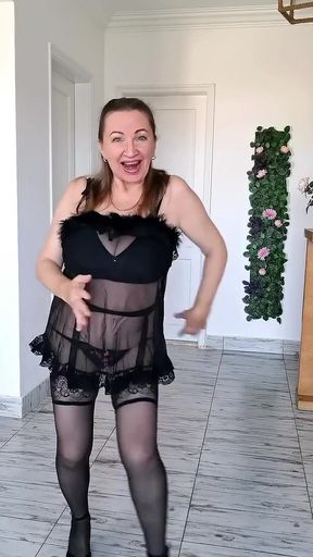 Busty Granny Hot Striptease Compilation