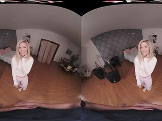 FuckPassVR - Slutty golden-haired Candee Licious implores for her constricted arsehole stretched around dick