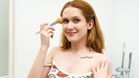 Sweet redhead chick Una Fairy shows off her awesome body
