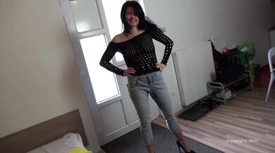 My stepbrother's fat cock is deep in my ass after the cum party