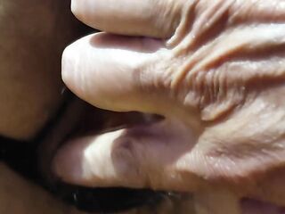 Exposing my large booty to my stepson so this guy can wank and cum on my body