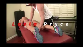 Petite amateur Laela Pryce takes splits on a massive black cock